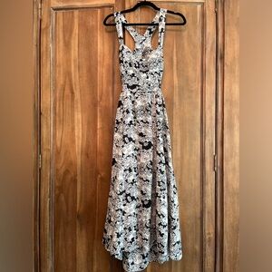 Anthropologie NEW Black & White Print Mídi Dress